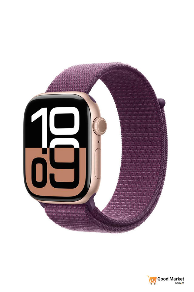 APPLE WATCH SERIES 10 GPS 46MM ALUMINIUM CASE AL PLUM SL ROSE GOLD  (MWWV3TU/A)