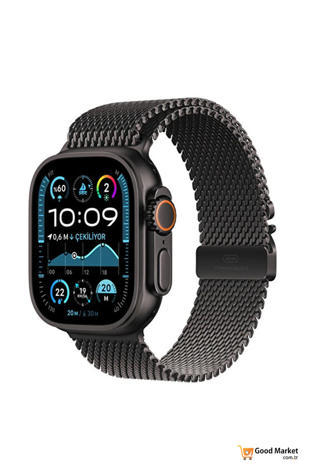APPLE WATCH ULTRA 2 GPS + CELLULAR 49MM TITANIUM CASE BLACK Tİ BLACK TML M MRF53TU/A