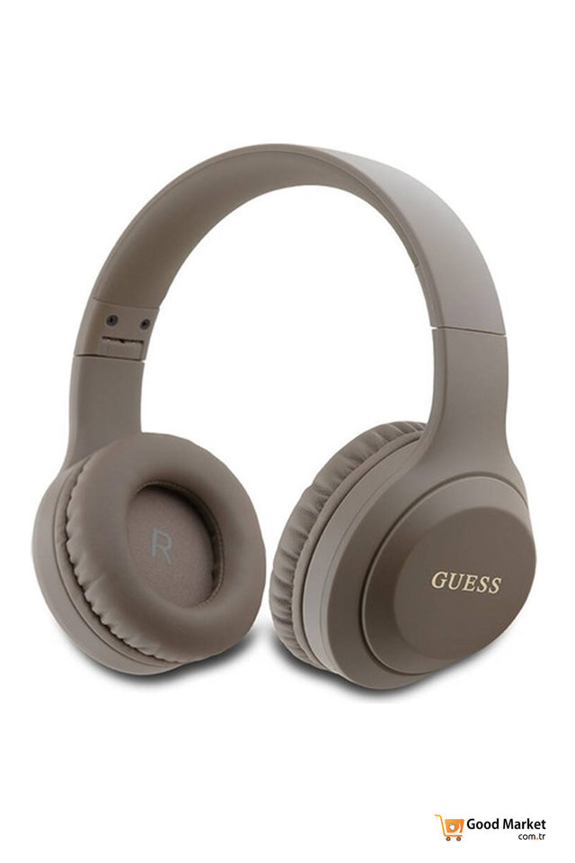 GUESS WIRELESS HEADPHONES STUDIO QUALITY SOUND KULAK USTU BLUETOOTH KULAKLIK-BROWN