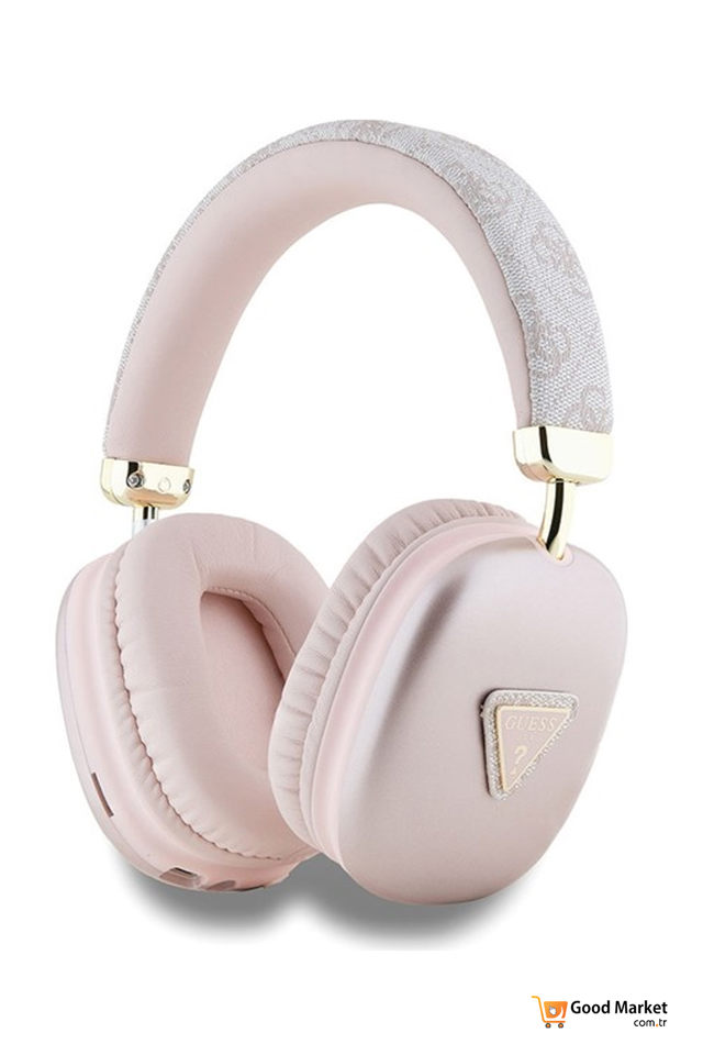 GUESS WIRELESS HEADPHONES STUDIO QUALITY SOUND UÇGEN KULAK USTU BLUETOOTH KULAKLIK-PINK