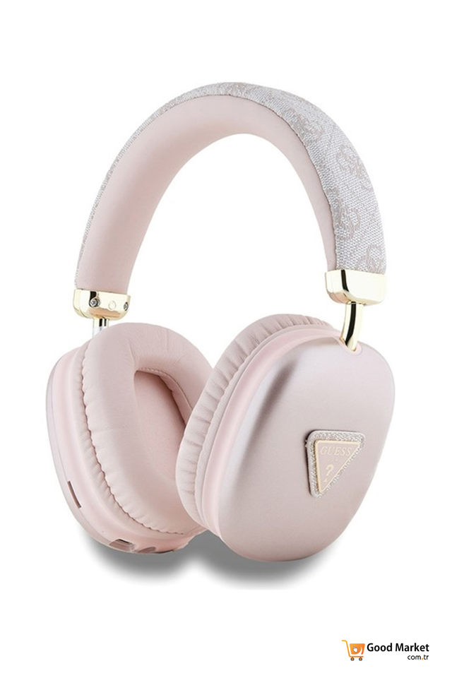 GUESS WIRELESS HEADPHONES STUDIO QUALITY SOUND PATTERNED KULAK USTU BLUETOOTH KULAKLIK-PINK
