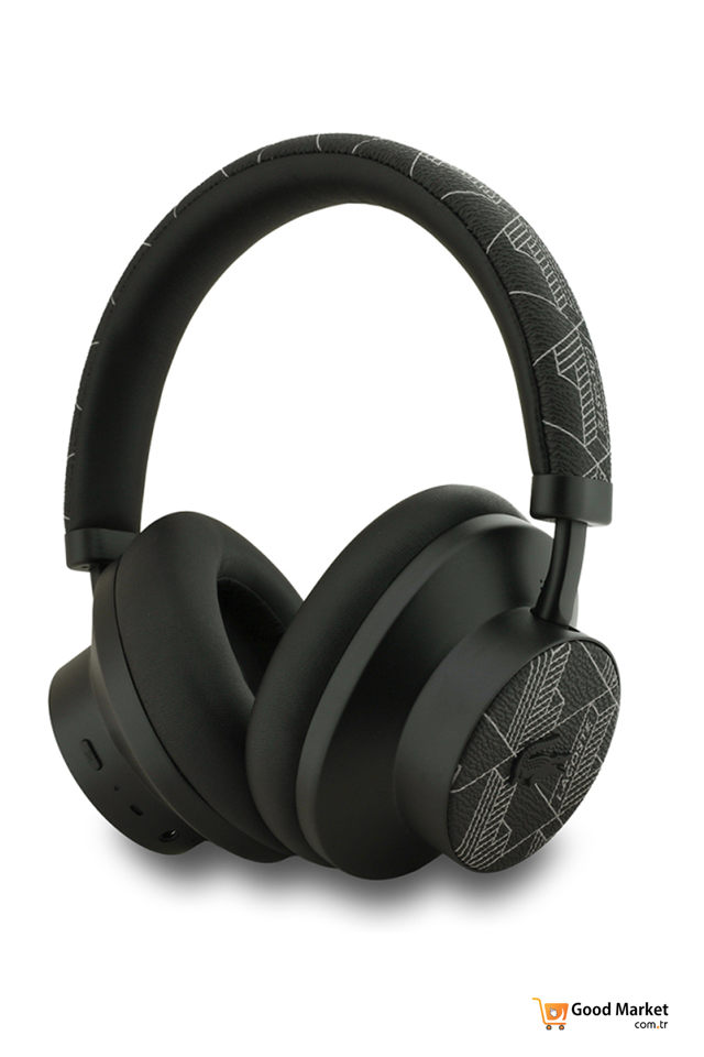 LACOSTE WIRELLESS HEADPHONES ACTIVE NOISE CANCELLATION MONOGRAM TRAVEL PROTECTIVE CASE LH02 ANC LCWH