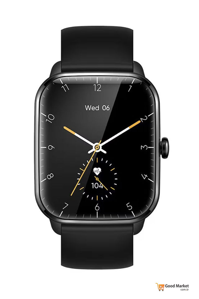 Shaza Sesli Görüşme 1.85 İnç Siyah Akıllı Saat Siyah