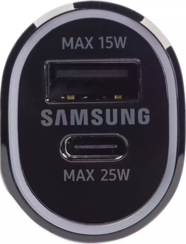 Samsung 25W Duo Süper Hızlı Şarj Çift Port Araç Şarj Cihazı Siyah