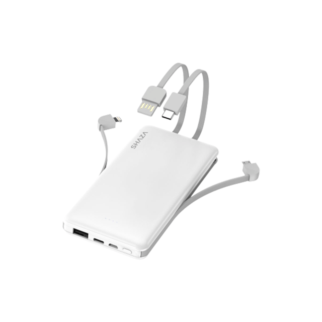 Shaza 10000 Mah 4IN1 Powerbank Gümüş