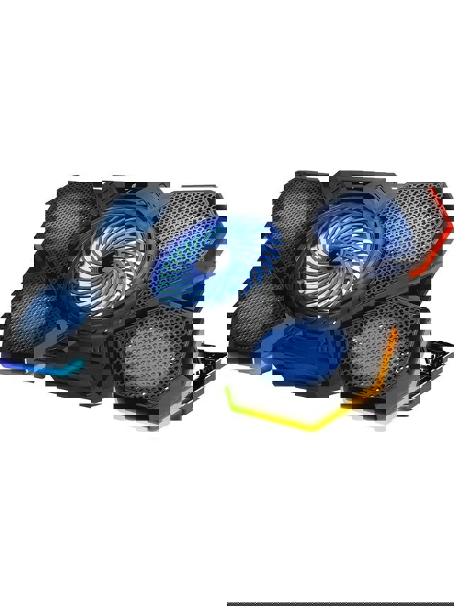 Addison Rampage Ad-Rc13 Bellatrix 5 Fan 2 Usb Rgb Işıklı Notebook Soğutucu Stand Siyah