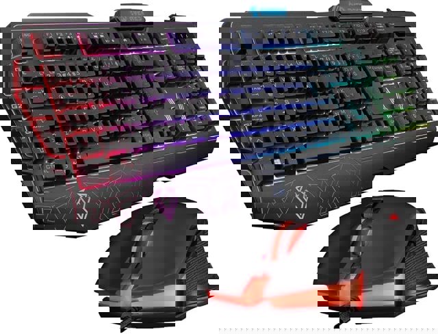 Everest Rgb Işıklı Kablolu Oyuncu Klavye Mouse Seti Siyah