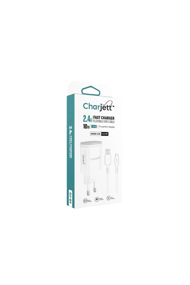 Charjett CJ-01 10W Micro Usb Şarj Aleti Beyaz