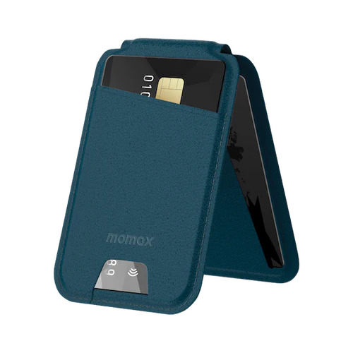 Momax Iphone Cüzdan Manyetik Stand Kart Tutucu Mavi