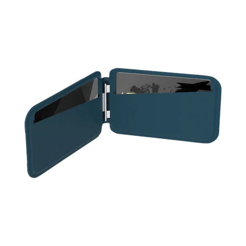 Momax Iphone Cüzdan Manyetik Stand Kart Tutucu Mavi