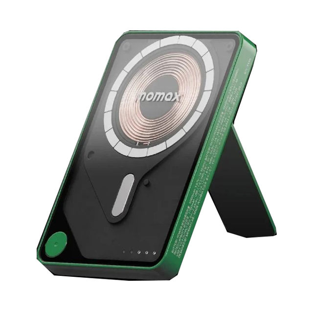 Momax 1-Power X Pro 5000mah Dahili Usb-C Kablolu Manyetik Kablosuz Powerbank Yeşil