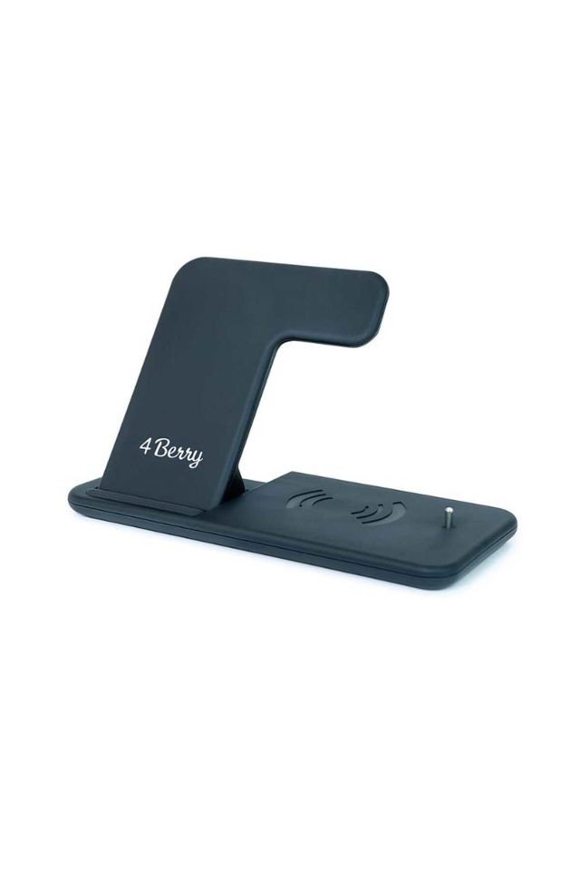 4BERRY ABK-Q20 4 IN 1 DUAL WIRELESS CHARGING STAND BLACK