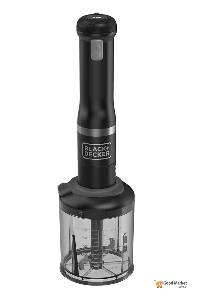 BLACK&DECKER KitchenWand Kablosuz Şarjlı El Blender Seti (BCKM1013KG-QW) – Gri