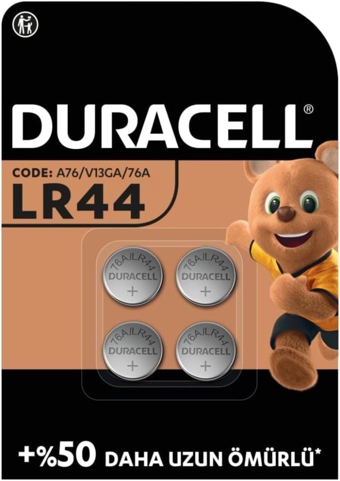 Duracell Özel LR44 1,5V  4'lü Paket Alkalin Düğme Pil