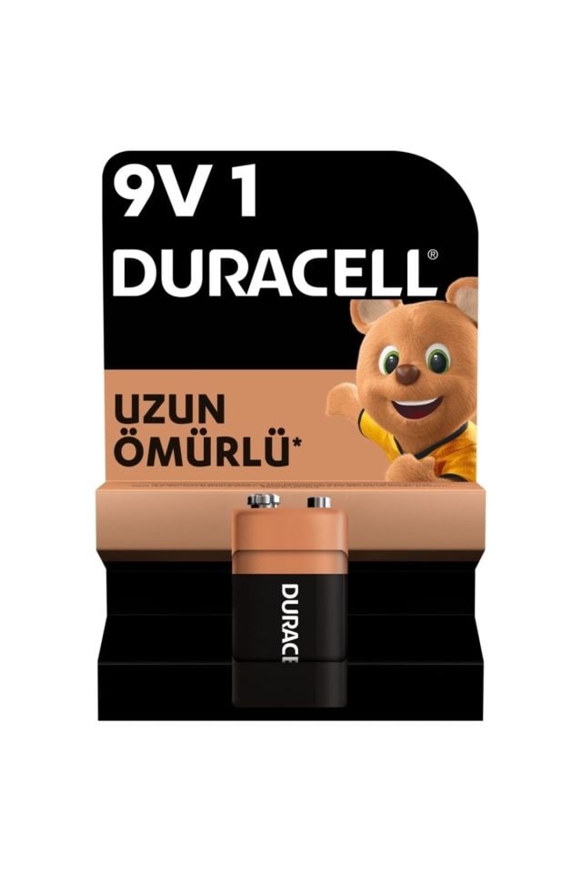 Duracell 9V 1'li Paket Alkalin Pil