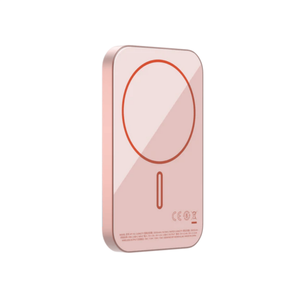 Momax IP116 5000mAh MagSafe Uyumlu Q.Mag X Wireless Kablosuz Powerbank Pembe