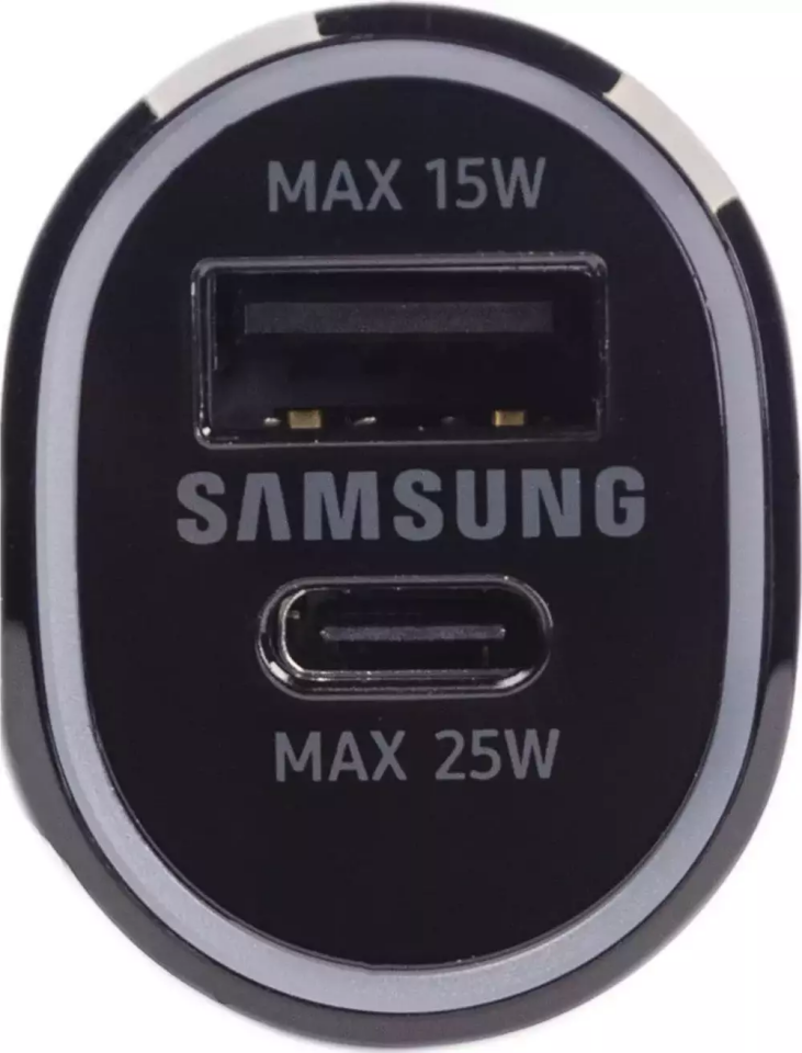 Samsung 25W Duo Süper Hızlı Şarj Çift Port Araç Şarj Cihazı Siyah