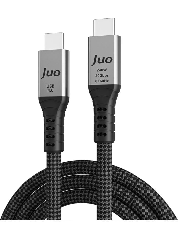 Juo 240W Usb 40 Gb Usb-C Görüntü Aktarım ve Type-C Hızlı Şarj ve Data Kablosu