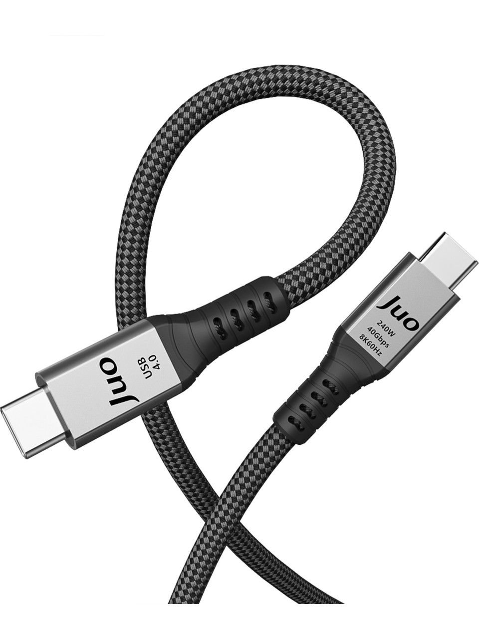 Juo 240W Usb 40 Gb Usb-C Görüntü Aktarım ve Type-C Hızlı Şarj ve Data Kablosu