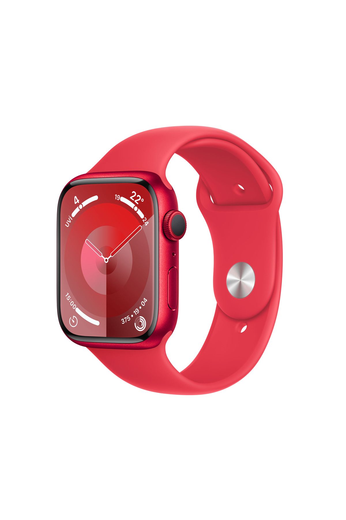 Apple Watch Series 9 Alüminyum Kasa ve Spor Kordon Akıllı Saat Kırmızı
